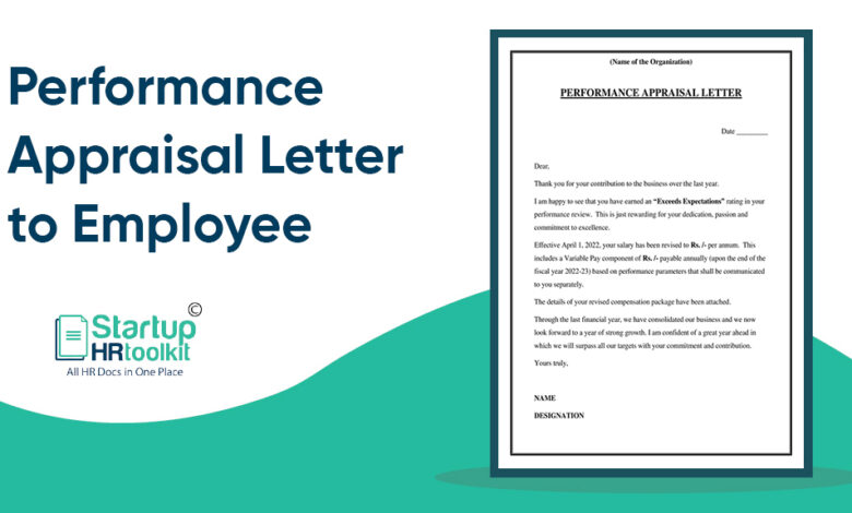 Performance Appraisal Letter Format